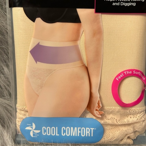 Maidenform Flexees Shapewear Womens Size‎ Small Beige Thong Shaping Waist… - Picture 3 of 5